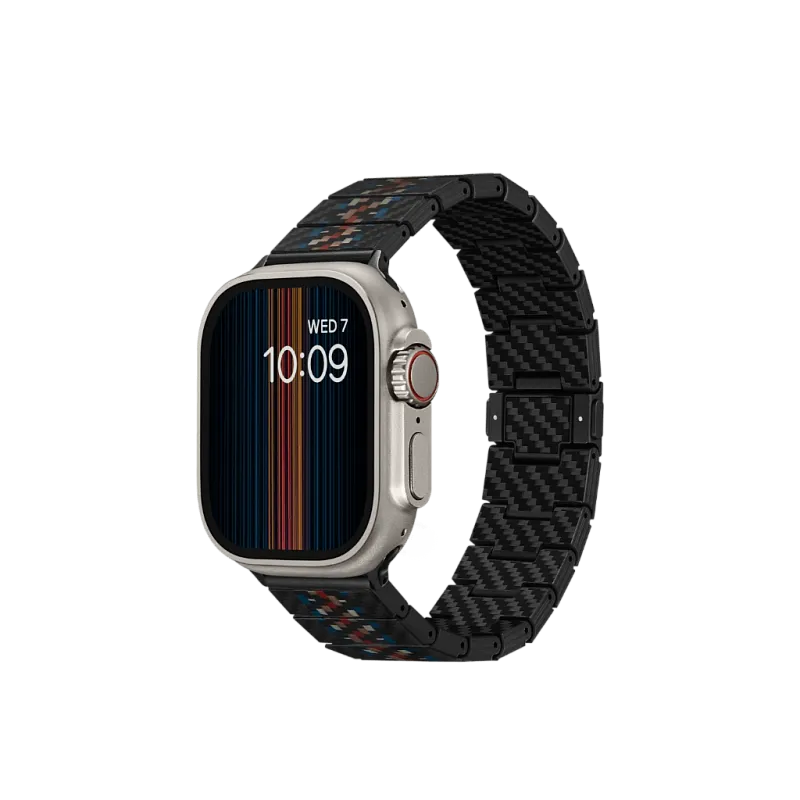 Карбоновый браслет PITAKA для Apple Watch размером 38/40/41/42/44/45/49 мм, «рапсодия» (Rhapsody)