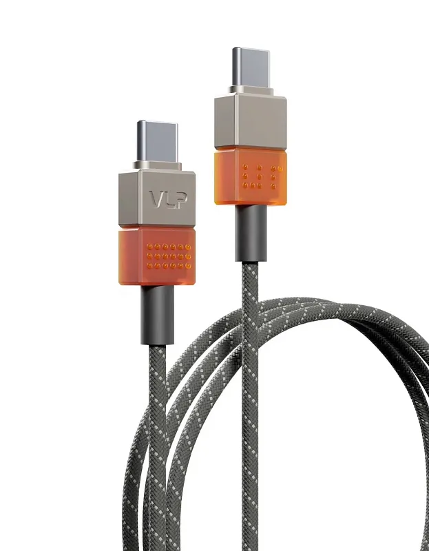 Кабель VLP NEO USB-C, 100W, 1.5м, янтарно-серый