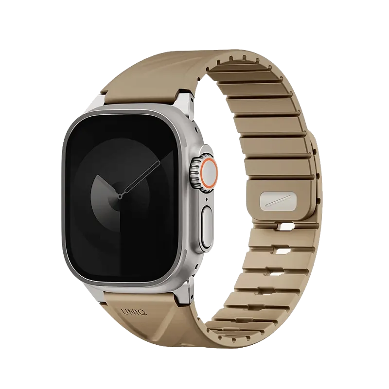 Ремешок Uniq для Apple Watch 49-40 мм FLUO Silicone Rubber Soft Sand, песочный