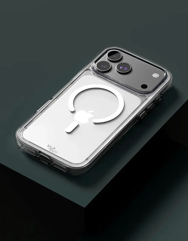 Чехол защитный VLP Bubble Case с MagSafe для iPhone 17 Pro Max, белый