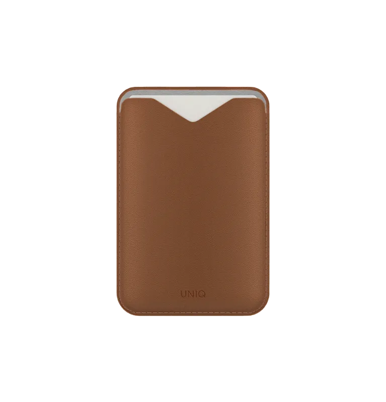 Чехол-бумажник с подставкой Uniq Lyden EVO Magnetic cardholder with Stand Caramel, карамель