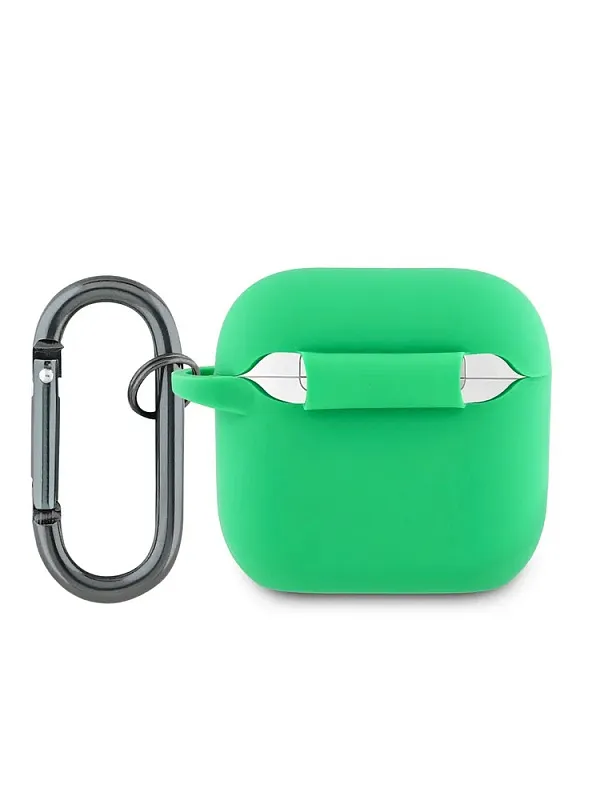 Чехол Lacoste для AirPods 4 Liquid silicone Croc Logo Green, зеленый