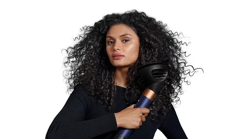 Мультистайлер Dyson Airwrap i.d. HS08 Curly-Coily для кудрявых волос (Prussian Blue/Rich Cooper) (Синий/Медь)