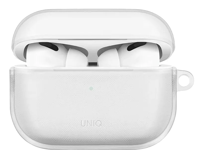 Чехол Uniq для Airpods Pro 2 Glase TPU case with carabin Clear