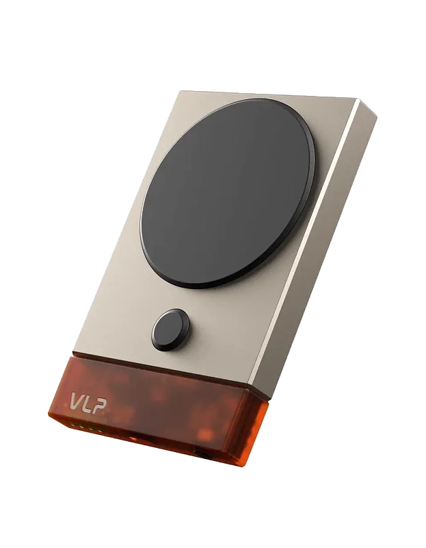 Внешний аккумулятор VLP NEO MagSafe, Qi2, 5000 mAh, 3A, USB-C, янтарно-серый