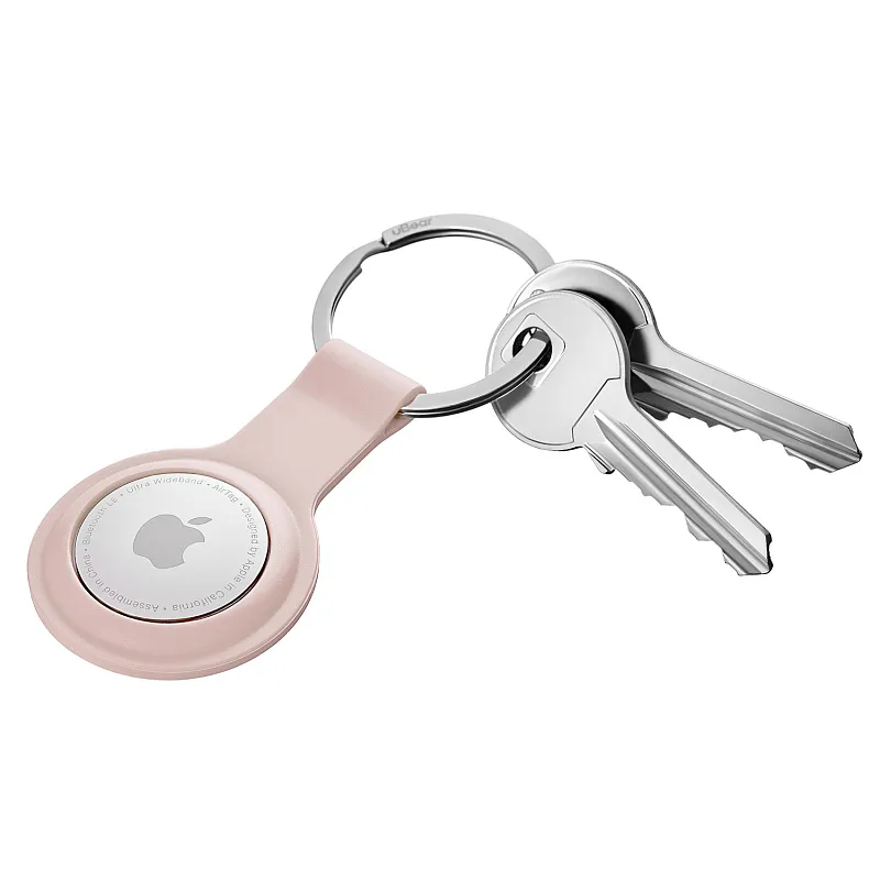 Подвеска для AirTag uBear Touch Ring Case силиконовый, розовый