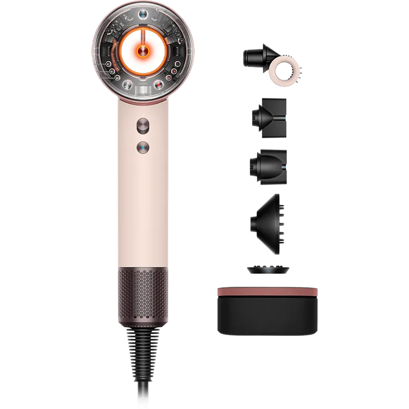 Фен Dyson Supersonic Nural HD16 для прямых волос (Straight+Wavy) Керамический розовый/Золотой с кейсом