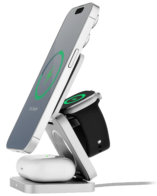 Беспроводное зарядное устройство с поддержкой MagSafe, uBear Balance, цвета Титан