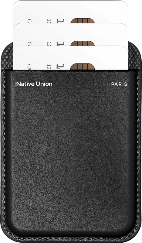(RE)CLASSIC CARD WALLET BLACK, чехол для пластиковых карт Native Union, цвет: черный