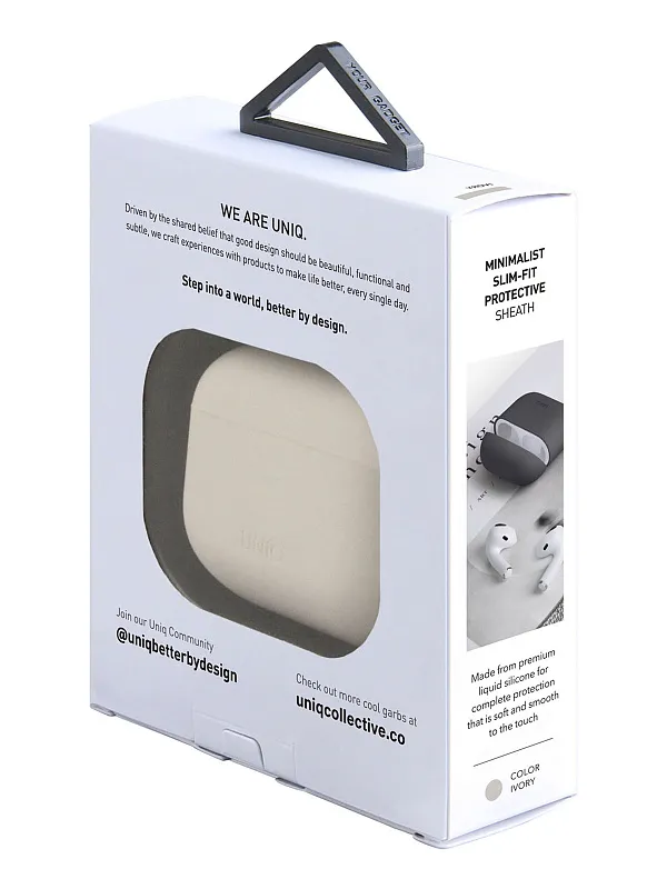 Чехол Uniq для Airpods 3 LINO Liquid silicone Beige