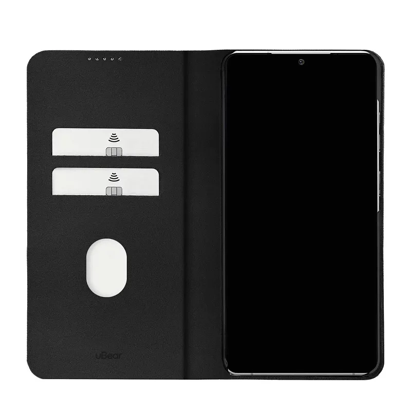 Чехол-книжка защитный uBear Memo Case для Samsung Galaxy S26 Ultra, искусственная кожа, черный