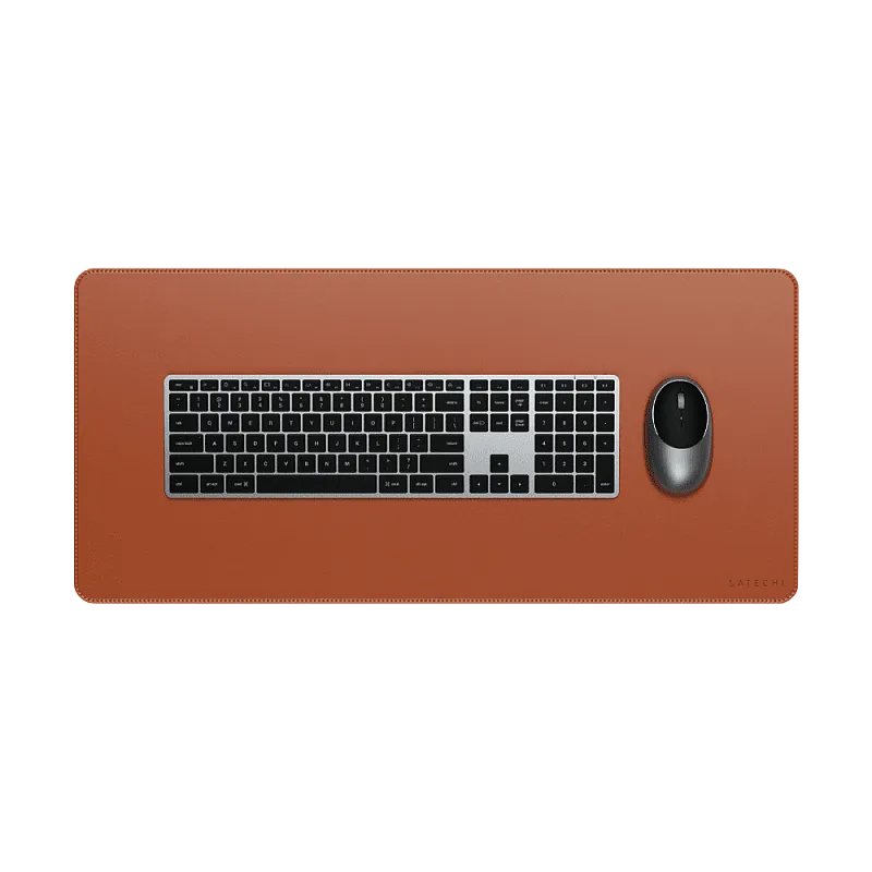 Коврик для мыши и клавиатуры Satechi Vegan-Leather Premium Desk Mat, коричневый