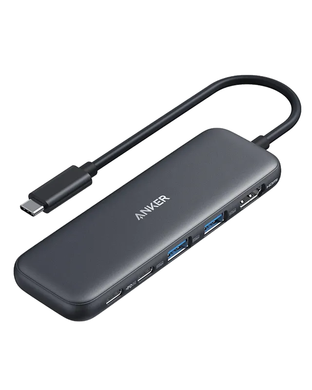 Хаб Anker 332 USB-C Hub (5-in-1) чёрный