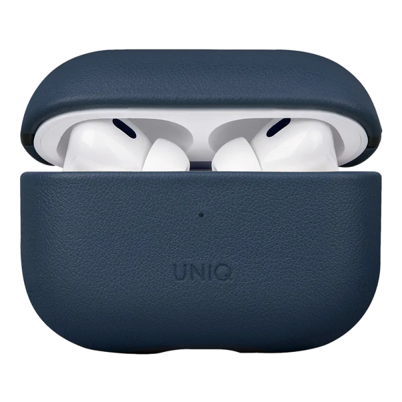 Чехол Uniq для Airpods Pro 2 Terra Genuine Leather with handstrap Space Blue