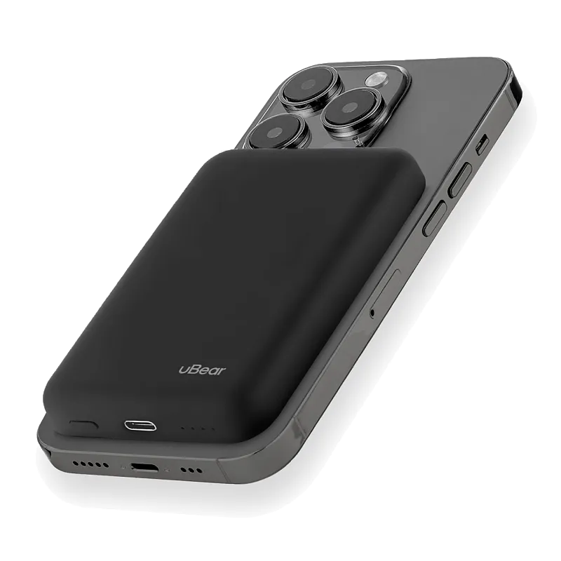 Внешний аккумулятор uBear Flow MagSafe, PD, 5 000 мАч, черный