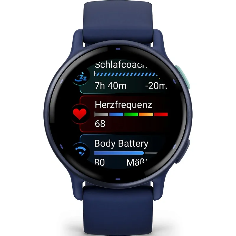 Смарт-часы Garmin Vivoactive 5, синие с металлически-синим безелем и силиконовым ремешком, 42 мм