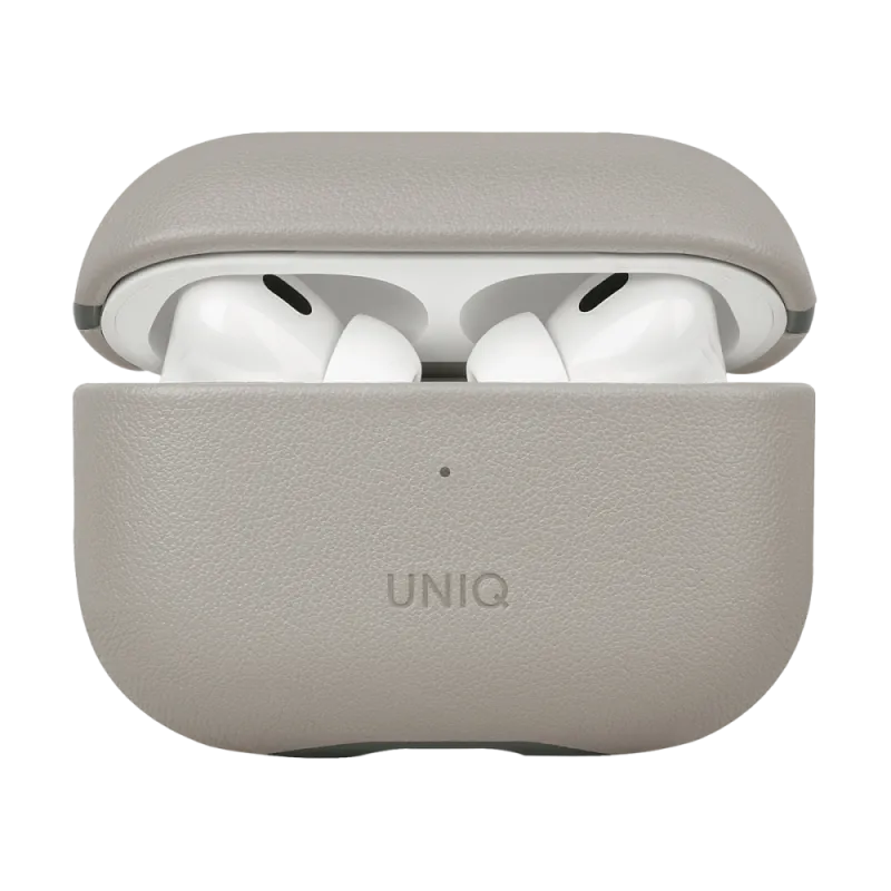 Чехол Uniq для Airpods Pro 2 Lyden DS Leatherette with handstrap Ivory/Lychen Green