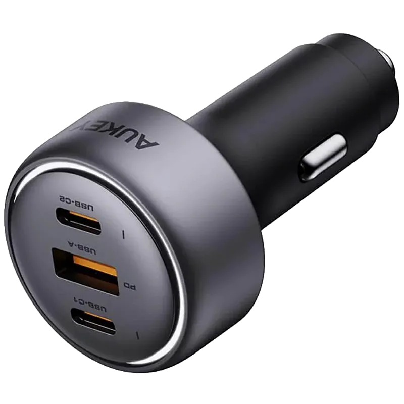 Автомобильное зарядное устройство Aukey Pathfinder 66W серый