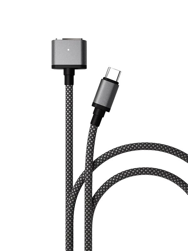 Кабель VLP Nylon Cable USB C - MagSafe, 2.0м, серый космос