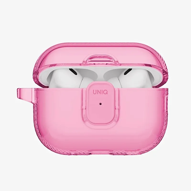 Чехол UNIQ для AirPods Pro 3 Glase PRO TPU Lock Case, розовый