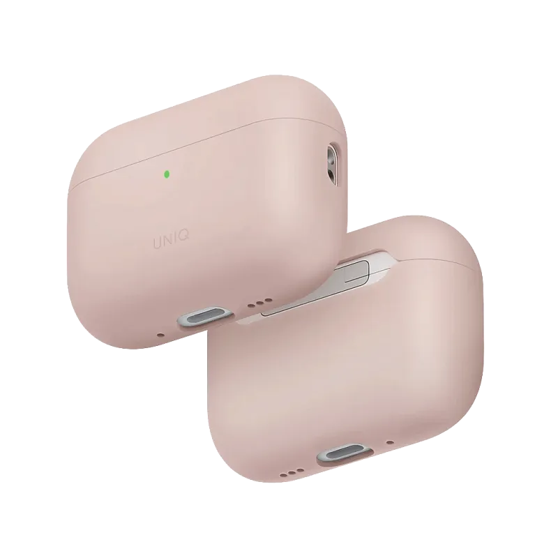 Чехол Uniq для Airpods Pro 3 LINO Liquid silicone with handstrap Blush Pink, розовый
