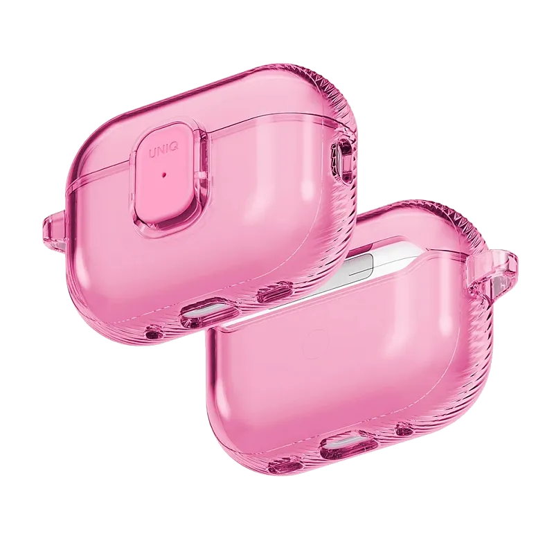 Чехол UNIQ для AirPods Pro 3 Glase PRO TPU Lock Case, розовый