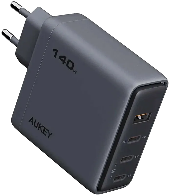 Сетевое зарядное устройство Aukey Comet Mix 140W 3USB-C + USB-A серый