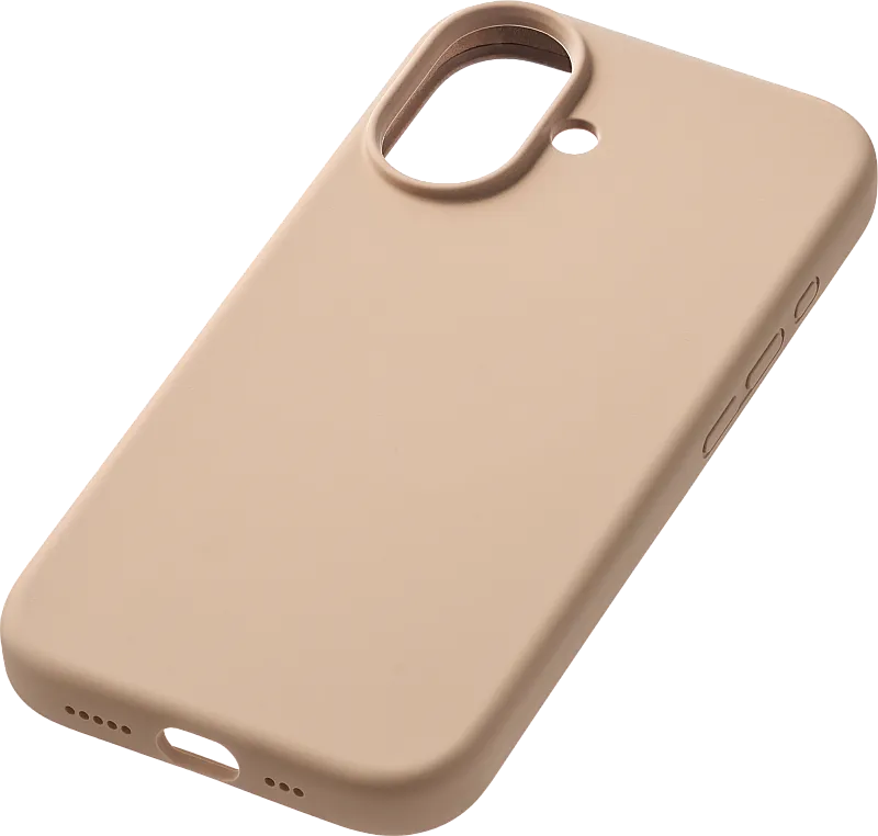 Чехол защитный uBear Touch Mag Case для iPhone 16, MagSafe совместимый, силикон, софт-тач, латте