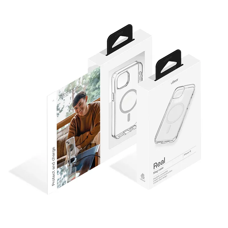 Чехол защитный uBear Real Mag Case  для  iPhone 15 , MagSafe совместимый, усиленный