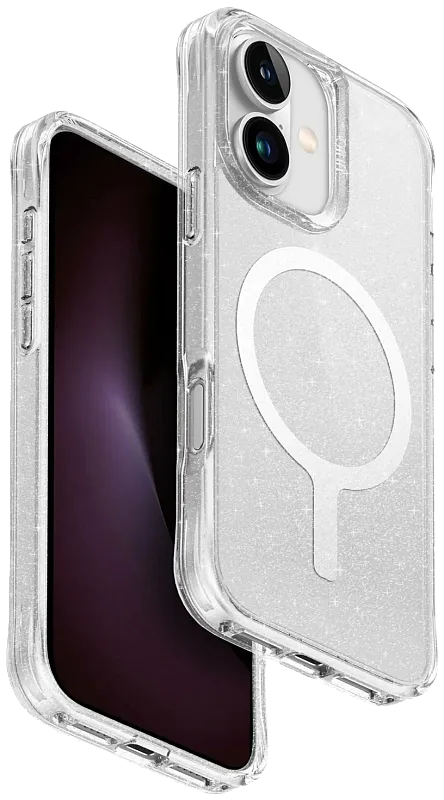 Чехол UNIQ для iPhone 17 LifePro Xtreme Tinsel Lucent MagSafe, прозрачный