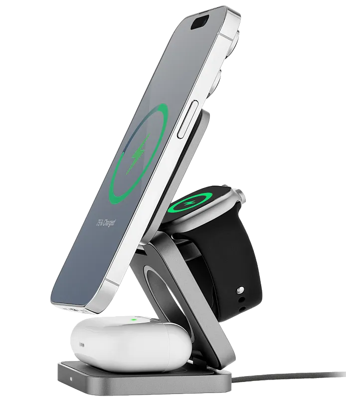 Беспроводное зарядное устройство с поддержкой MagSafe, uBear Balance Ultra, «серый космос»