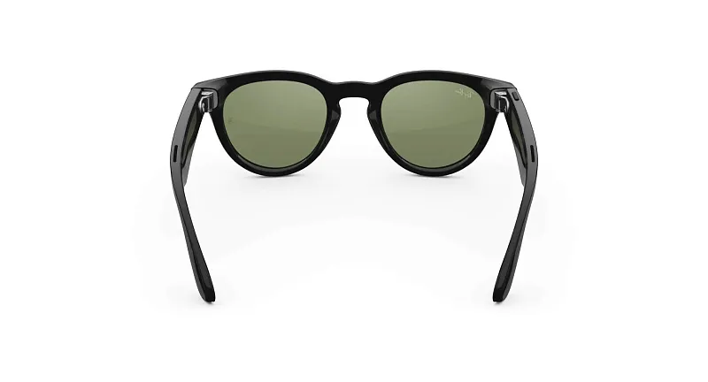 Умные очки Ray-Ban Meta Headliner (Gen 2), чёрный глянец (Shiny Black), зелёные (Green) линзы, оправа с низкой переносицей