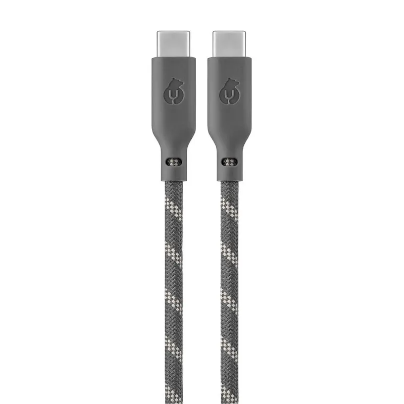 Кабель зарядный uBear Trend Cable USB-C/USB-C 1.2м, 60W, серо-бежевый