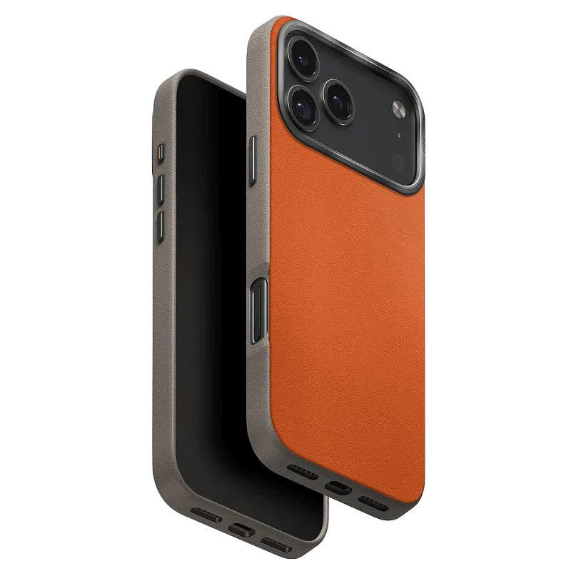 Чехол Uniq для iPhone 17 Pro Max Lyden DS Flame Orange/Flint Grey (MagSafe), «огненно-оранжевый/кремнево-серый»