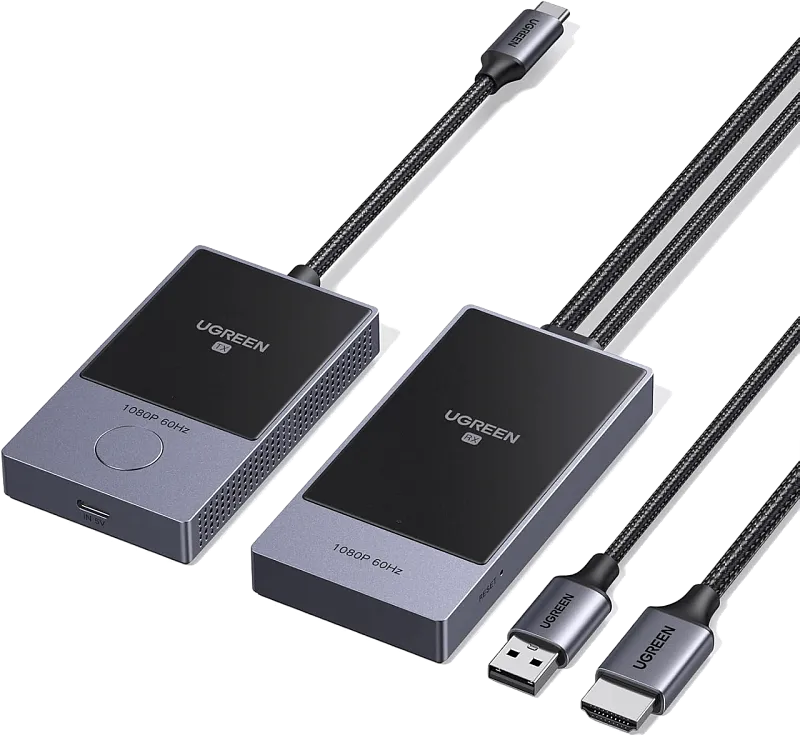 Беспроводной HDMI передатчик и приемник UGREEN USB-C PD 60 Вт, серый