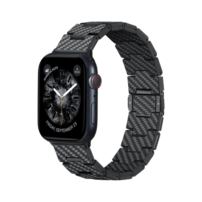 Карбоновый браслет PITAKA для Apple Watch размером 38/40/41/42/44/45/49 мм, «ретро» (Retro)