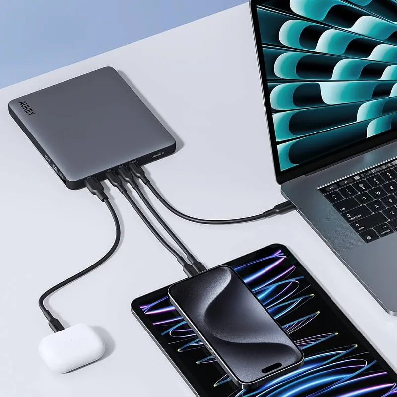 Внешний аккумулятор Aukey Sprint X 20000 100W серый