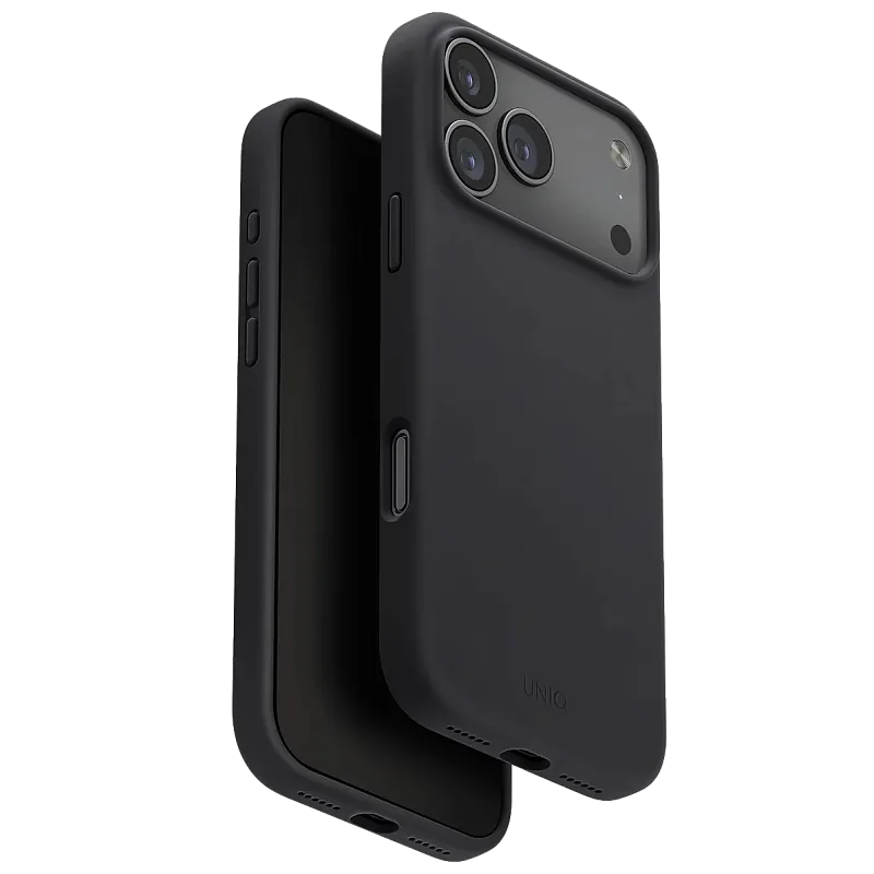 Чехол Uniq для iPhone 17 Pro Max LINO Charcoal Grey (MagSafe), «угольный серый»
