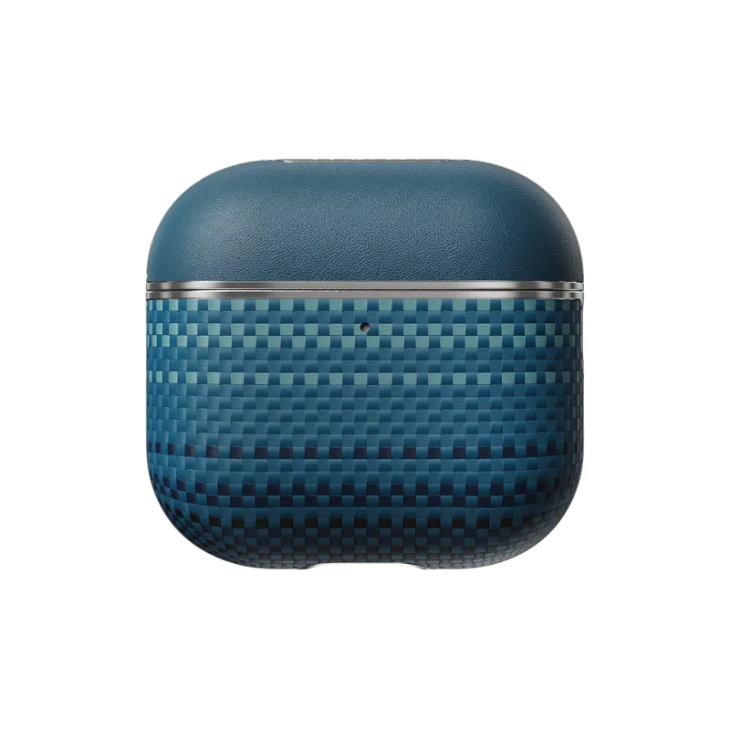 Чехол PITAKA из арамидного волокна и кожи для AirPods 4, «восход луны» (Moonrise)