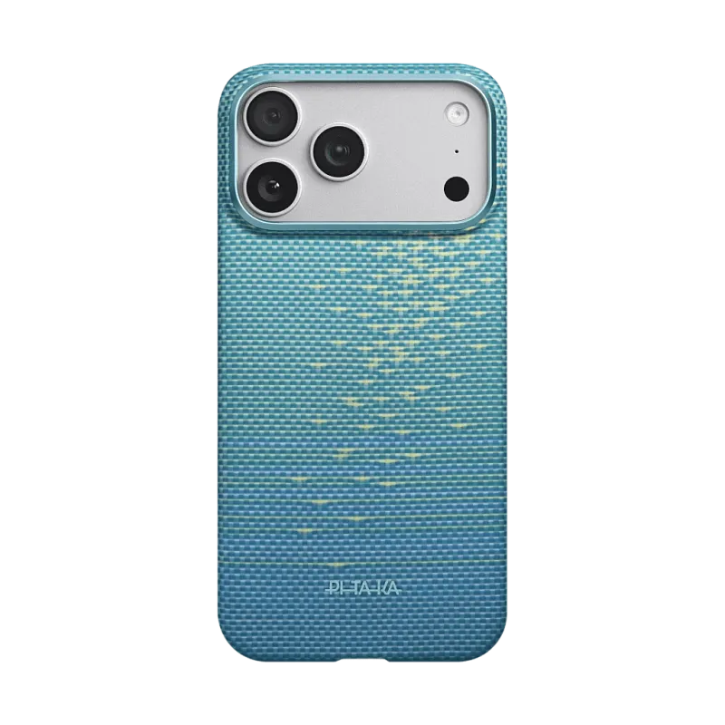 Чехол PITAKA Ultra-Slim Case для iPhone 17 Pro, ясно-голубой (Lucid Blue)