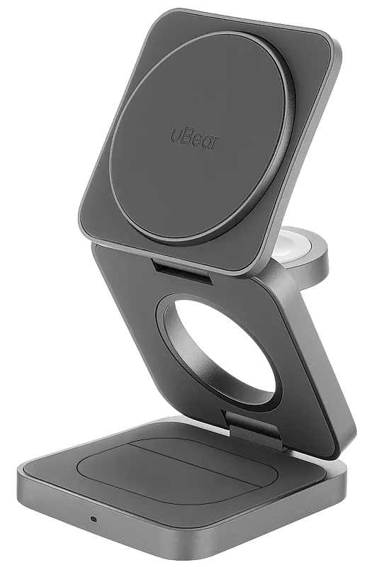 Беспроводное зарядное устройство с поддержкой MagSafe, uBear Balance Ultra, «серый космос»