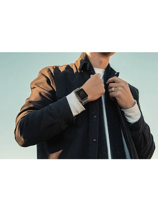 Ремешок Uniq для Apple Watch 41/40/38 mm Dante Strap Mesh Steel Graphite