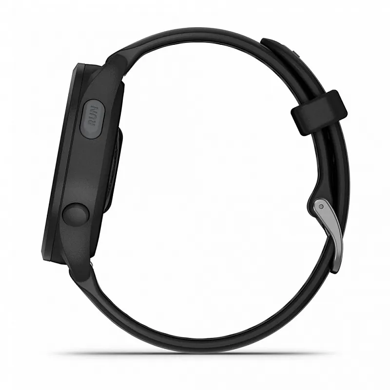 Смарт-часы Garmin FORERUNNER® 165 чёрные, серый ремешок 43мм