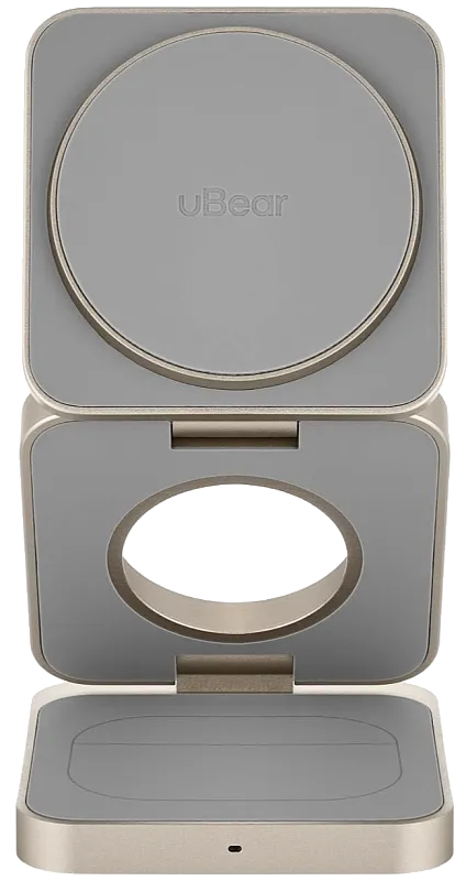 Беспроводное зарядное устройство с поддержкой MagSafe, uBear Balance, цвета Титан