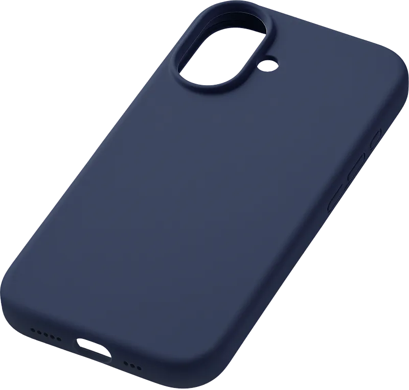 Чехол защитный uBear Touch Mag Case для iPhone 16, MagSafe совместимый, силикон, софт-тач, темно-синий