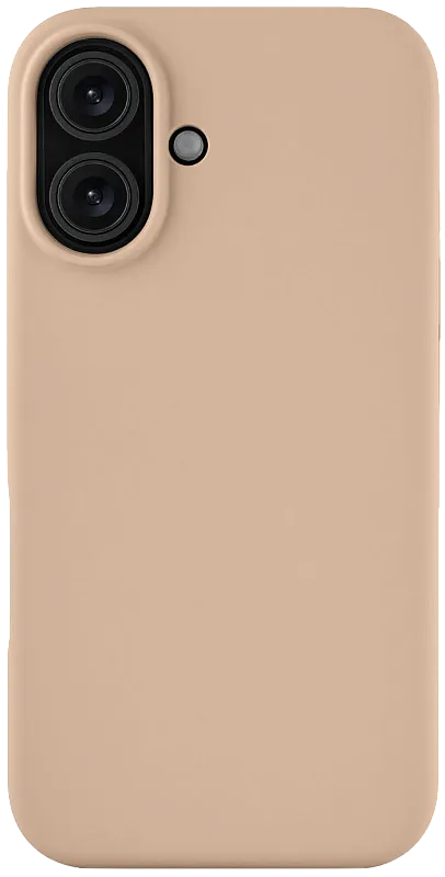 Чехол защитный uBear Touch Mag Case для iPhone 16, MagSafe совместимый, силикон, софт-тач, латте