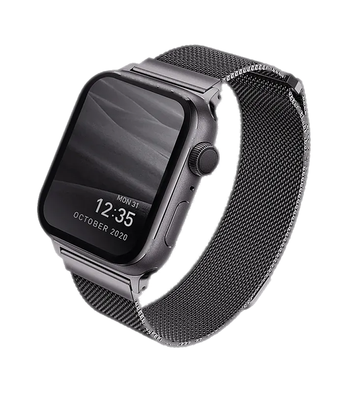 Ремешок Uniq для Apple Watch 45/44/42 mm Dante Strap Mesh Steel Graphite