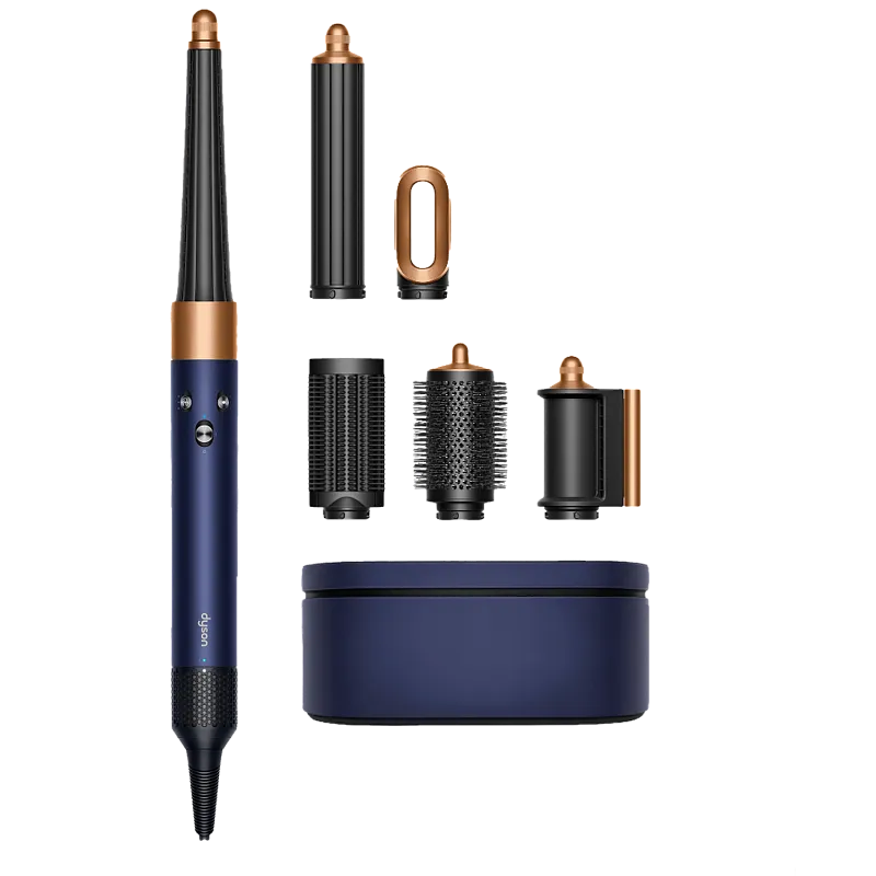 Мультистайлер Dyson Airwrap i.d. HS08 Straight+Wavy для прямых волос (Prussian Blue/Rich Cooper) (Синий/Медь)