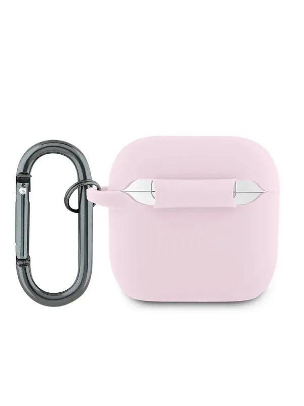 Чехол Lacoste для AirPods 4 Liquid silicone Croc Logo Light Pink, розовый
