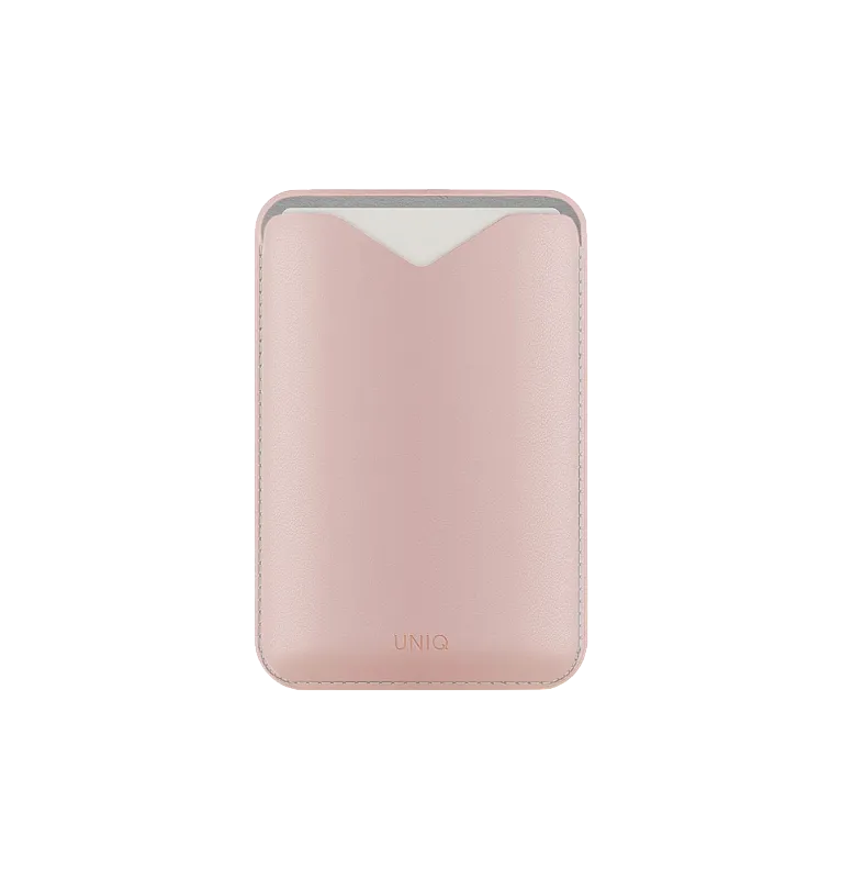 Чехол-бумажник с подставкой Uniq Lyden EVO Magnetic cardholder with Stand, нежно-розовый
